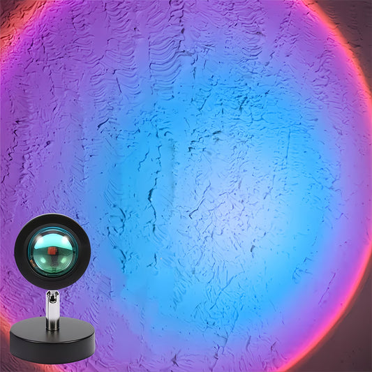 1pc Rechargeable Wall Lamp, USB Charging Wall Lamp, with Two Lighting Colors of Sunset and Rainbow, an Atmosphere Decoration Lamp, USB Desk Lamp, Suitable for Bedrooms, Living Rooms, Offices, Bars, Parties, Etc., Valentine's Day, Ramadan Festival