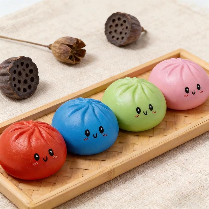 Cute Glitter Dumpling Fidget Toy | Soft Squeeze Anxiety Relief with Steamer Box | Perfect Easter Gift-wsm