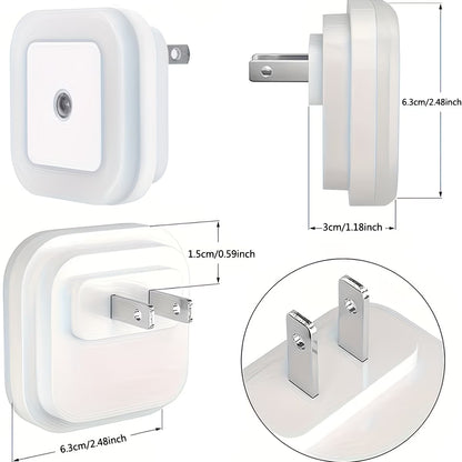 4pcs Night Lights, Smart Night Light Plug into Wall, LED Night Light Lamp with Smart Sensor, Nightlight Auto-On/Off for Bedroom, Kitchen, Stairs, Hallway