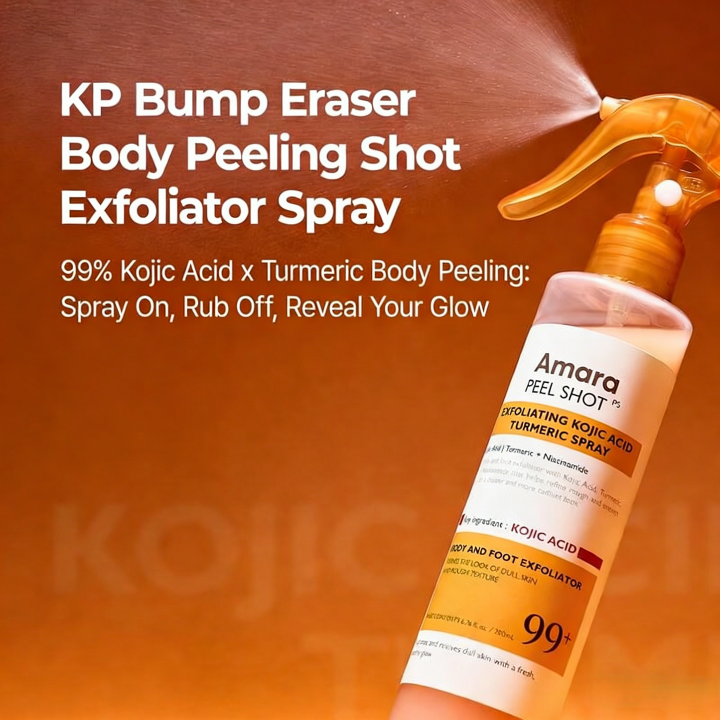 [AMARA Official] Peel Shot Keratin Care Kojic Acid Turmeric Spray 200ml Pore Clearing Exfoliating Formula Skin Repair Scrub-JAY