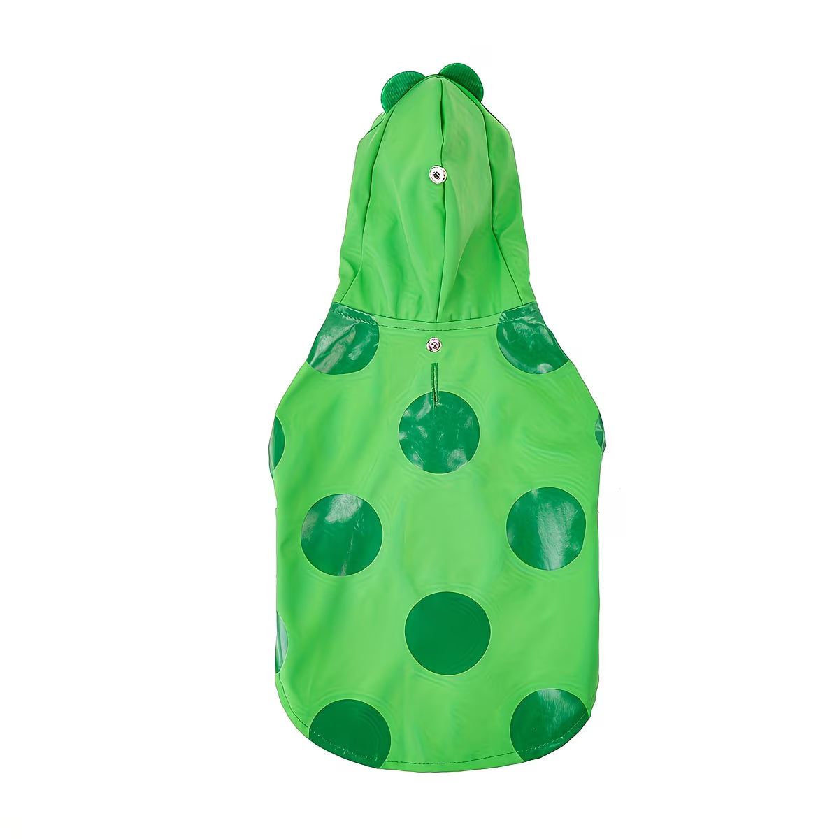 Dog Outdoor Frog Raincoat Poncho for Small Medium Dogs, Heavy Raincoat with Hidden Leash Hole And Adjustable Snaps, Pet Hooded Cape for Bichon Poodle