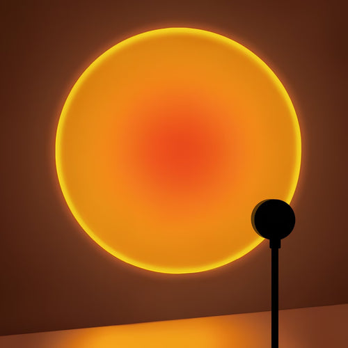Sunset Projection Lamp, Home Decor Ambient Light, Sunset Red Decorative Light, Romantic Sunset Orange Light and Shadow Effect, USB Night Light, Multi-Angle Rotatable and Adjustable, LED Lighting, Suitable for Home Living Room, Bedside, and Bedroom