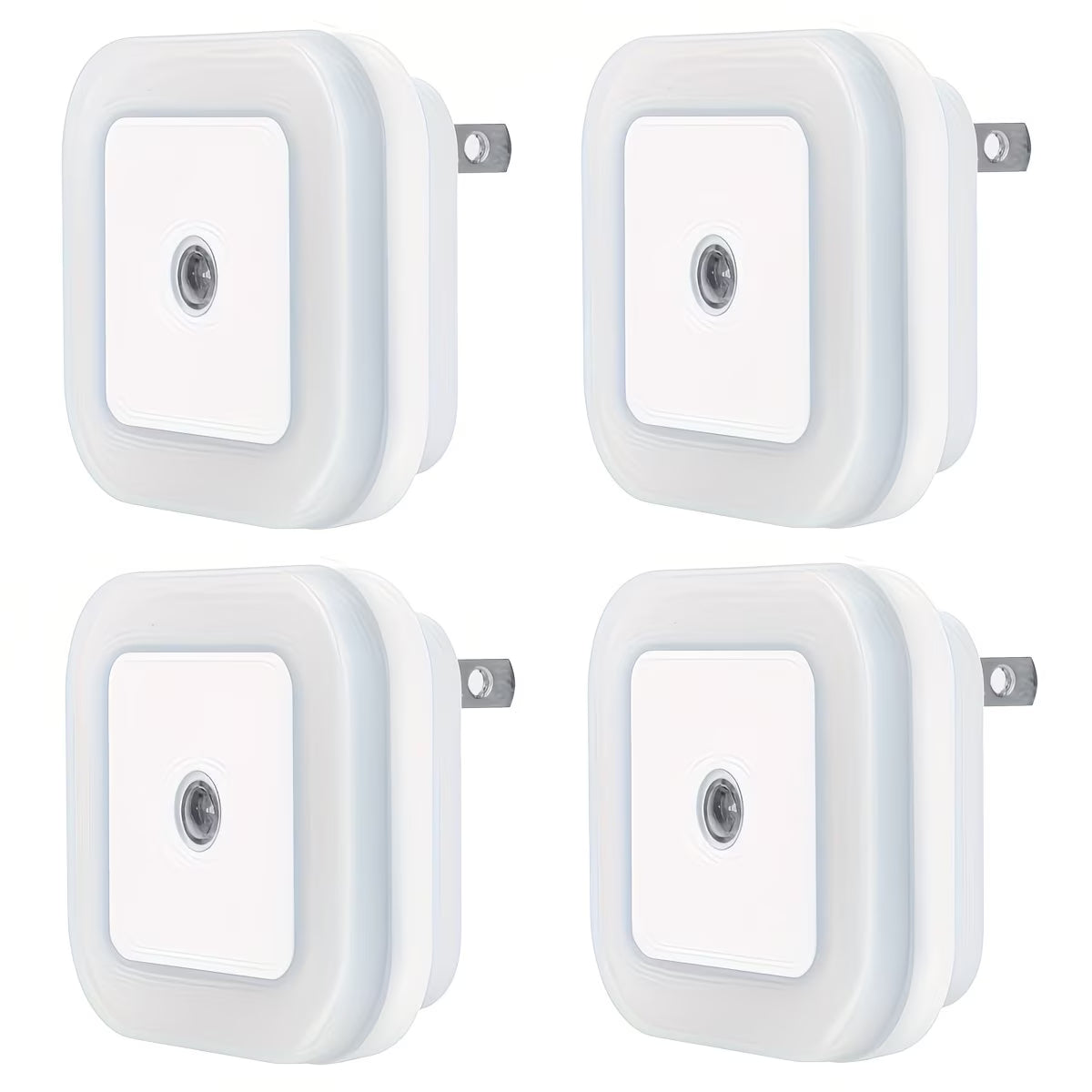 4pcs Night Lights, Smart Night Light Plug into Wall, LED Night Light Lamp with Smart Sensor, Nightlight Auto-On/Off for Bedroom, Kitchen, Stairs, Hallway