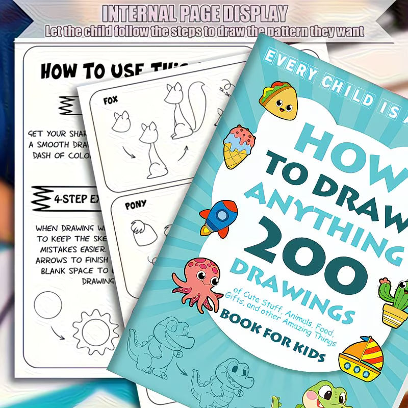 Painting Tutorial Book - [Creative Drawing Book] How to Draw: 200+ Step-by-Step Drawing Guide for Painting Enthusiasts, Skill Development, Birthday and Christmas Gifts