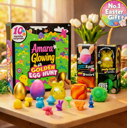 Easter Squishy Fun Set – 5-Piece Golden Egg Hunt Toys-wsm